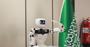 RAFEEQ robot participates in the official Saudi National Day ceremony at King Saud University.