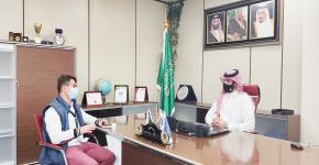 عميد كلية علوم الرياضة والنشاط البدني يستقبل مديرالفعاليات العالمية بشركة صلة لإدارة وتنظيم الفعاليات