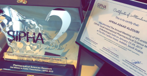 الطالبة الموهوبة عفراء الزعبي تحصد جائزة أبحاث العلوم الصيدلانية في مؤتمر سيفا الدولي