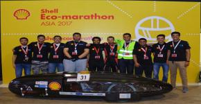 فريق جامعة الملك سعود من كلية الهندسة يحرز مركزاً متقدماً في ماراثون شل-آسيا للسيارات الصديقة للبيئة