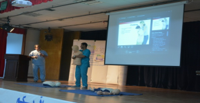 كلية التمريض تقيم دورة إسعافيه في سكن طلاب الجامعة