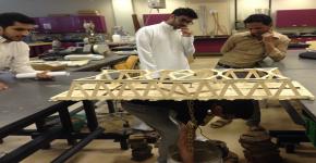 Engineering College Organizes Wooden Bridge Competition