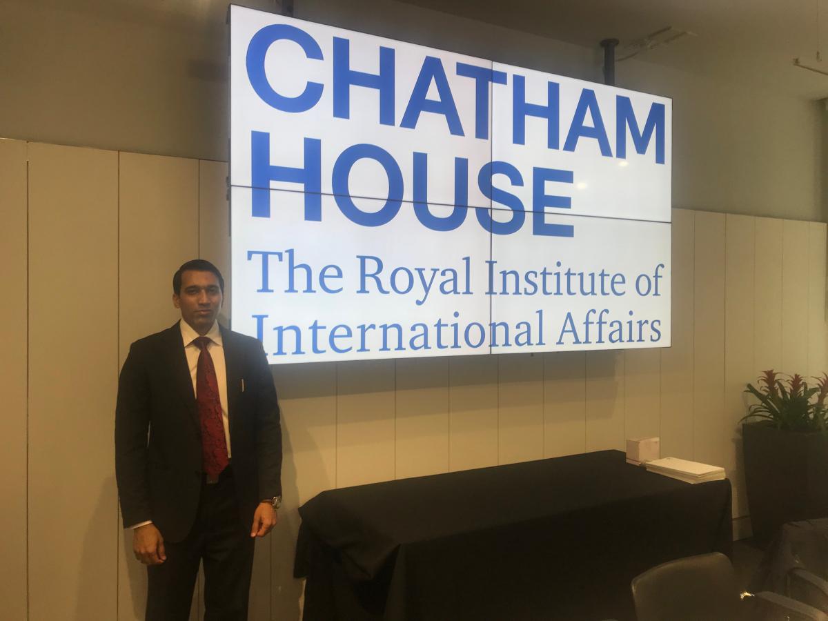Royal Institute of International Affairs (Chatham House UK) Invites KSU  Professor