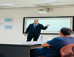 ورشة عمل بعنوان "اعداد وتقديم التقارير" لمنسوبي كلية الأمير سلطان بن عبدالعزيز للخدمات الطبية الطارئة