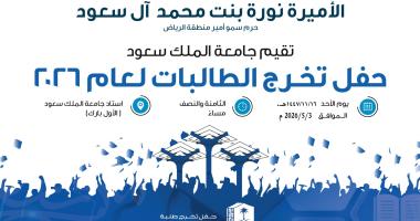 حرم أمير منطقة الرياض ترعى حفل تخرج طالبات الجامعة لعام 2026م