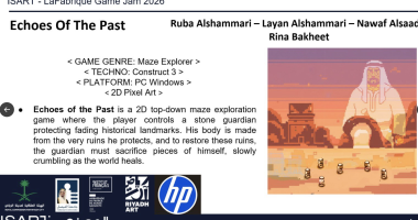 Student Ruba Al-Shammari's team won first place in the ISART Digital Game Jam event.