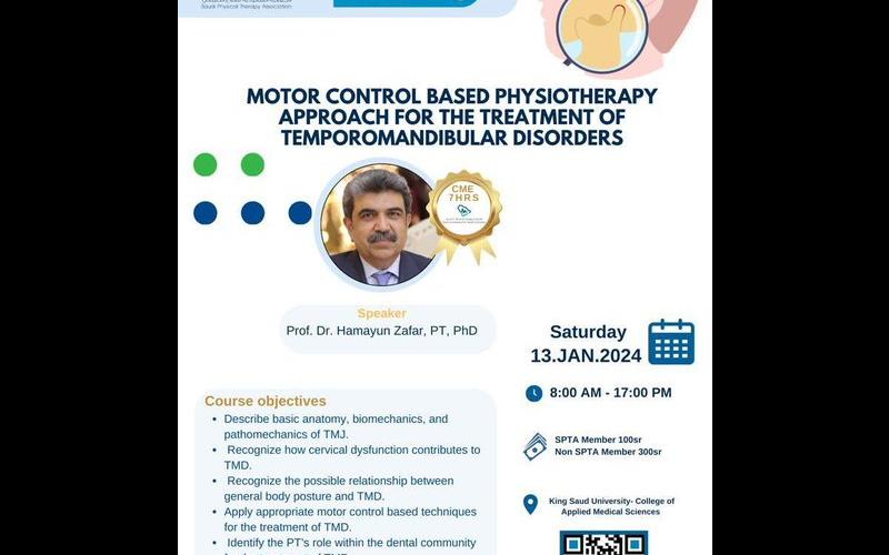 Motor control based physiotherapy approach for the treatment of temporomandibular disorders