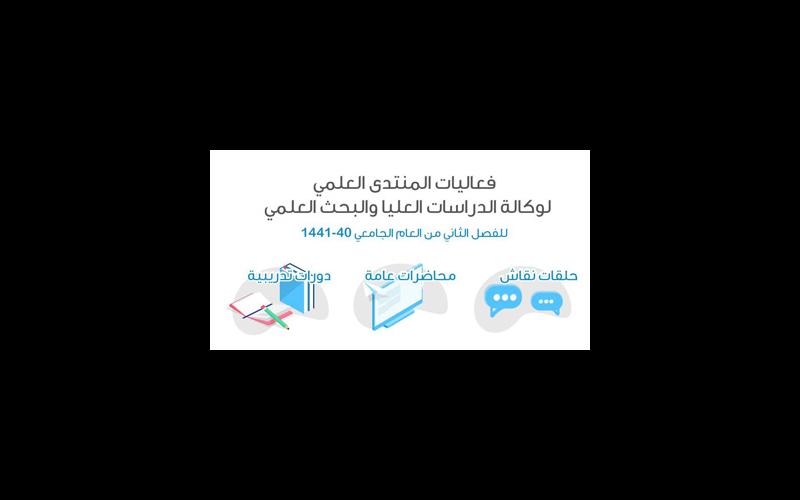 شعار فعاليات وكالة الدراسات العليا والبحث العلمي